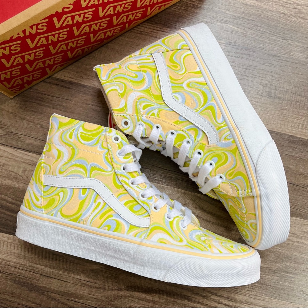 Vans Sk8-Hi Tapered Swirl Lime Cream - Picture 5 of 9